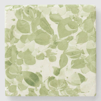 Sage Green Leaf Pattern,  geïnspireerd Stenen Onderzetter