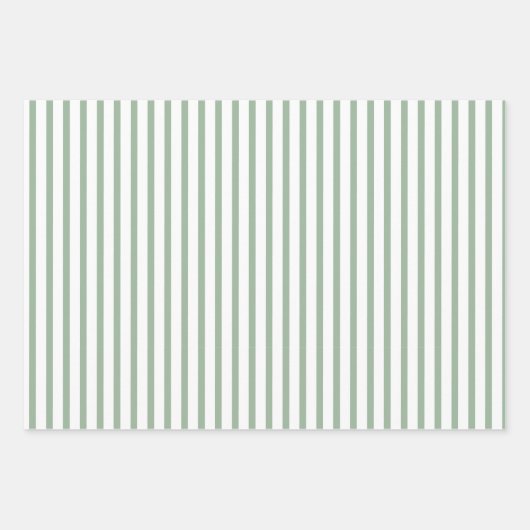 Sage Green Leaf Pattern | Stripesatroon Inpakpapier Vel (Voorkant 3)