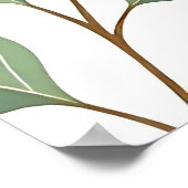 Sage Green Leafy Branches Botanical Watercolor Poster (Hoek)