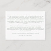 Sage Green Leafy Crest Monogram Coronavirus Detail Informatiekaartje (Achterkant)