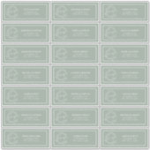 Sage Green Leafy Crest Monogram Guest Address Sticker (Voorkant)