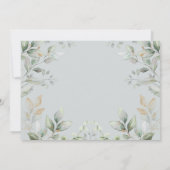 Sage Green Leafy Eucalyptus Weddenschap Hartelijk  Kaart (Achterkant)