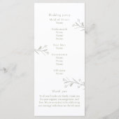 Sage Green Leaves en Berries Wedding Programme (Achterkant)