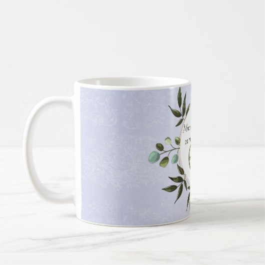 Sage Green Leaves Koffiemok (Links)