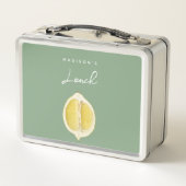 Sage Green & Lemon Script Cooking Custom Name (Achterkant)