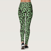 Sage green Leopard Safari Print Leggings (Achterkant)