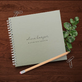 Sage Green Letters naar Mijn Daughter Memory Keepo Notitieboek