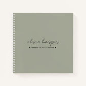 Sage Green Letters naar Mijn Daughter Memory Keepo Notitieboek (Voorkant)