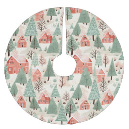 Sage Green Light Pink Pine Cones Daken en bomen Kerstboom Rok