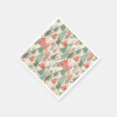 Sage Green Light Pink Pine Cones Daken en bomen Servet (Hoek)