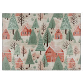 Sage Green Light Pink Pine Cones Daken en bomen Snijplank (Voorkant)