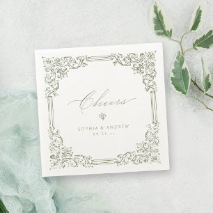 Sage Green  Lijst Elegant Cheers Wedding Servet