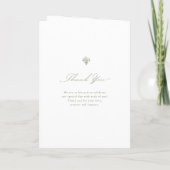 Sage Green Lijst Elegant Script Wedding Programma (Achterkant)