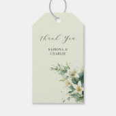 Sage Green Lily Valley Elegant Floral Cadeaulabel (Voorkant)