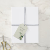 Sage Green Lily Valley Elegant Floral Cadeaulabel (Met Touw)