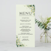 Sage Green Lily Valley Floral Wedding Menu (Staand voorkant)