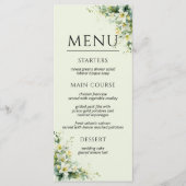 Sage Green Lily Valley Floral Wedding Menu (Voorkant)
