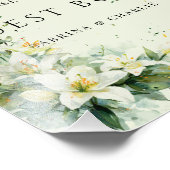 Sage Green Lily Valley Wedding Guest Book Sign Foto Afdruk (Hoek)