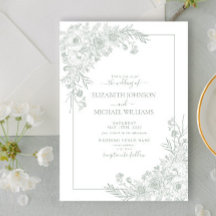  Sage Green Line Art Script Weddenschap