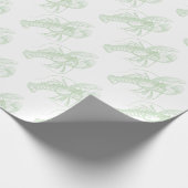Sage Green Lobster Cadeaupapier (Hoek)