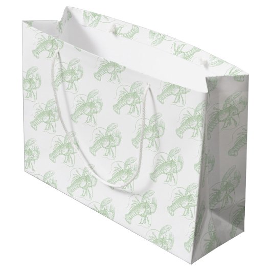 Sage Green Lobster Groot Cadeauzakje (Achterkant Gekanteld)