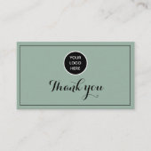 Sage Green Logo Bedankt Business Reward Punch Klantenkaartje (Voorkant)