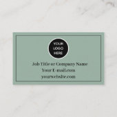 Sage Green Logo Moderne zakelijke beloningspunch Klantenkaartje (Achterkant)