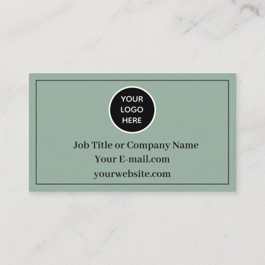 Sage Green Logo Moderne zakelijke beloningspunch Klantenkaartje (Achterkant)