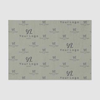Sage Green Logo patroon Business Brand Packaging Tissuepapier