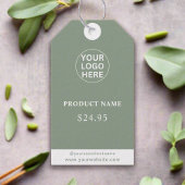 Sage Green logo Professional Bedankt Prijs Cadeaulabel