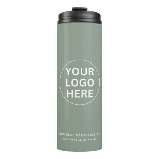 Sage Green Logo Professioneel merk Thermosbeker (Voorkant)