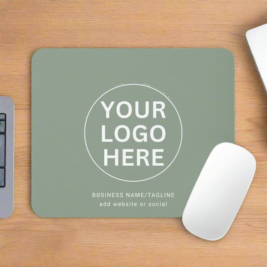 Sage Green Logo Professioneel Merkbedrijf Muismat