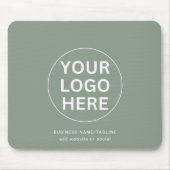 Sage Green Logo Professioneel Merkbedrijf Muismat (Voorkant)