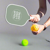 Sage Green Logo Professioneel Merkbedrijf Pickleball Paddle