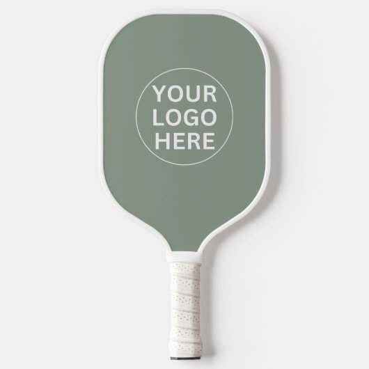 Sage Green Logo Professioneel Merkbedrijf Pickleball Paddle (Voorkant)