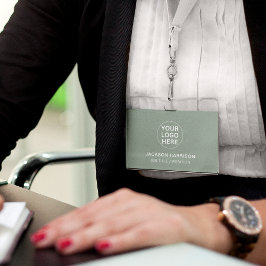 Sage Green Logo Professioneel Zakelijk Bedrijf Badge