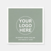 Sage Green Logo Professionele Bedrijfsevenementen Servet (Voorkant)
