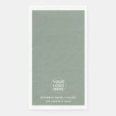 Sage Green Logo Professionele Bedrijfsevenementen Servet (Voorkant)