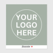 Sage Green Logo Promotiebedrijf Branded Sticker (Vel)