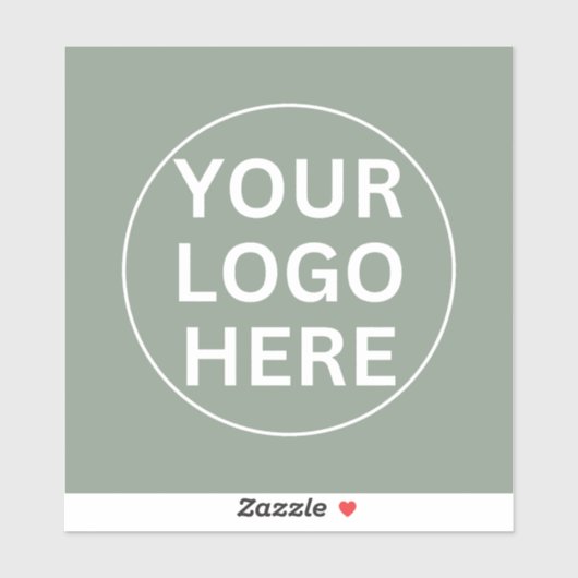 Sage Green Logo Promotiebedrijf Branded Sticker (Vel)