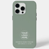Sage Green Logo & Tekst l Professioneel Bedrijf Case-Mate iPhone Case (Achterkant)