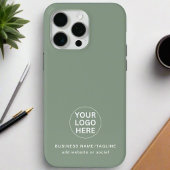 Sage Green Logo & Tekst l Professioneel Bedrijf Case-Mate iPhone Case