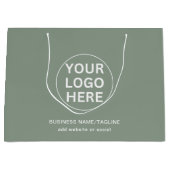 Sage Green Logo & Tekst l Professioneel merk Groot Cadeauzakje (Voorkant)
