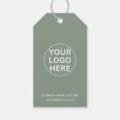 Sage Green Logo Zakelijk merk Cadeaulabel (Voorkant)