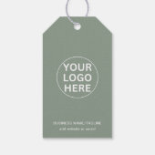 Sage Green Logo Zakelijk merk Cadeaulabel (Achterkant)