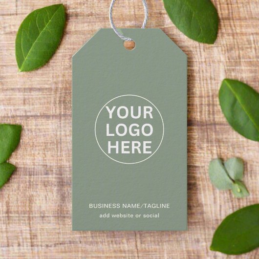 Sage Green Logo Zakelijk merk Cadeaulabel