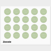 Sage Green Love is Sweet Favor Sticker (Vel)