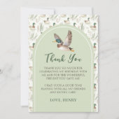 Sage Green Lucky Duck Boy Verjaardag Bedankt Card Kaart (Voorkant)