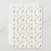 Sage Green Mallard Duck Baby shower Uitnodiging (Achterkant)