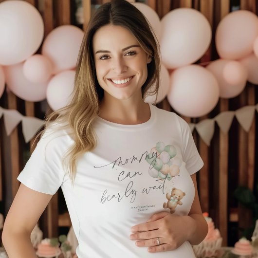 Sage Green Mama kan nauwelijks wachten, Gender Neu T-shirt
